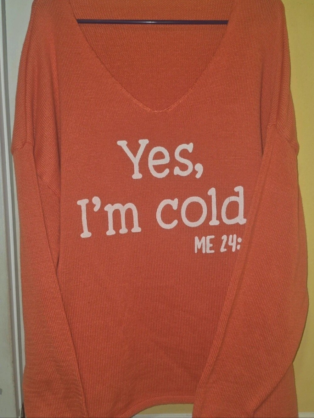Orange Graphic Sweater